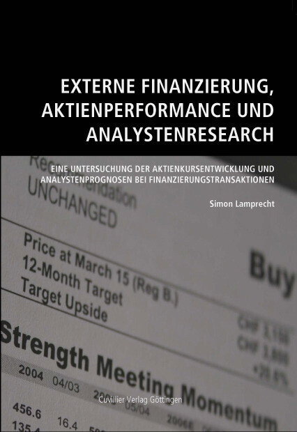 Externe Finanzierung, Aktienperformance und Analystenresearch main product photo