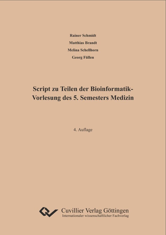 Script zu Teilen der Bioinformatik - Vorlesung des 5. Semesters Medizin main product photo