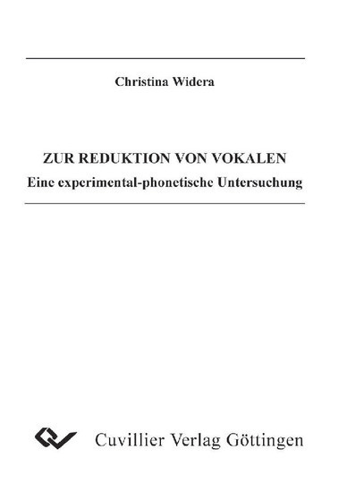 Zur Reduktion von Vokalen main product photo