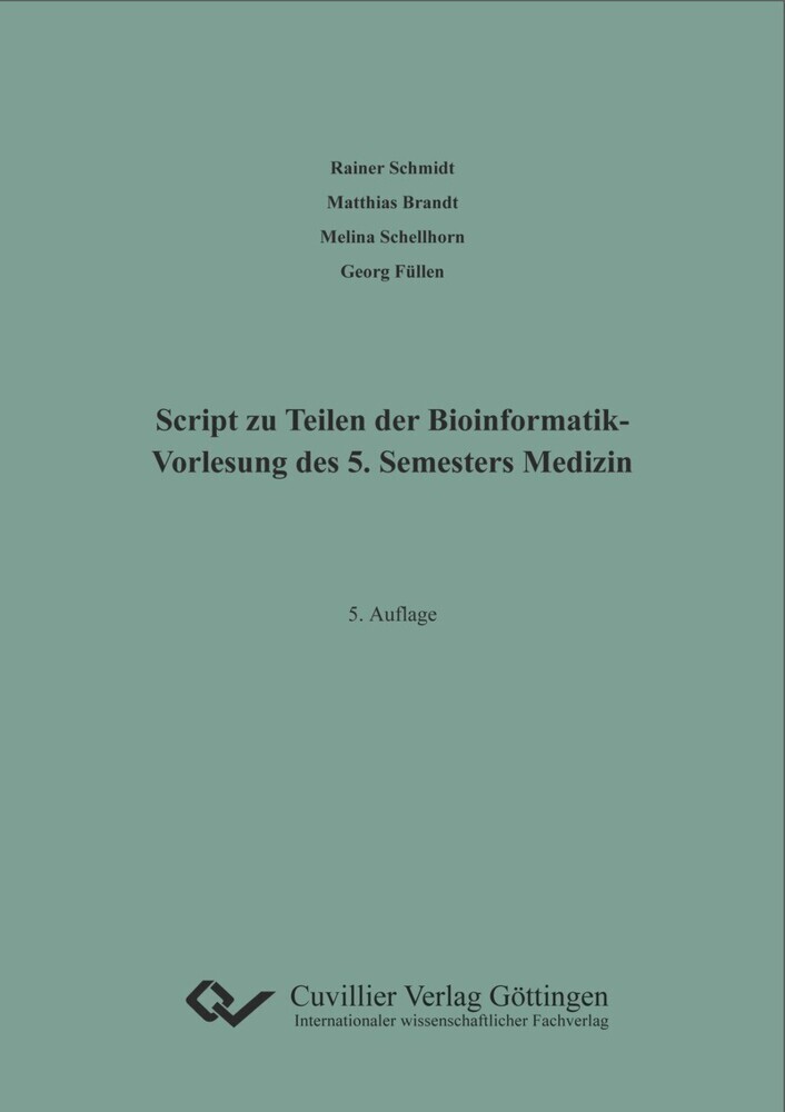 Script zu Teilen der Bioinformatik- Vorlesung des 5. Semesters Medizin main product photo
