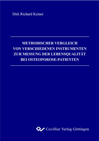 Methodischer Vergleich von verschiedenen Instrumenten zur Messung der Lebensqualität bei Osteoporosepatienten main product photo