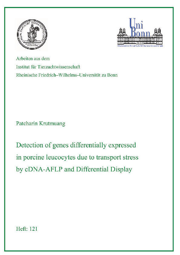 Detection of genes differentially expressed in porcine leucocytes due to transport stress by using cDNA-AFLP and Differential Display main product photo