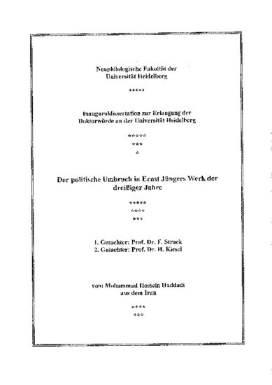 Der politische Umbruch in Ernst Jüngers Werk der dreißiger Jahre main product photo