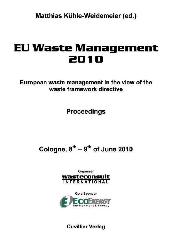 EU Waste Management 2010 main product photo