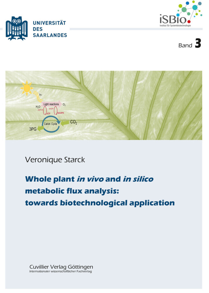 Whole plant in vivo and in silico metabolic flux analysis: towards biotechnological application main product photo