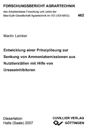 Entwicklung einer Prinzipl&#xF6;sung zur Senkung von Ammoniakemissionen aus Nutztierst&#xE4;llen mit Hilfe von Ureaseinhibitoren