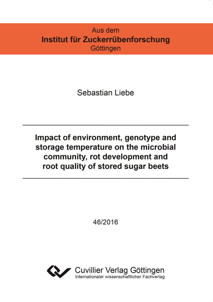 Impact of environment, genotype and storage temperature on the microbial community, rot development and root quality of stored sugar beets main product photo