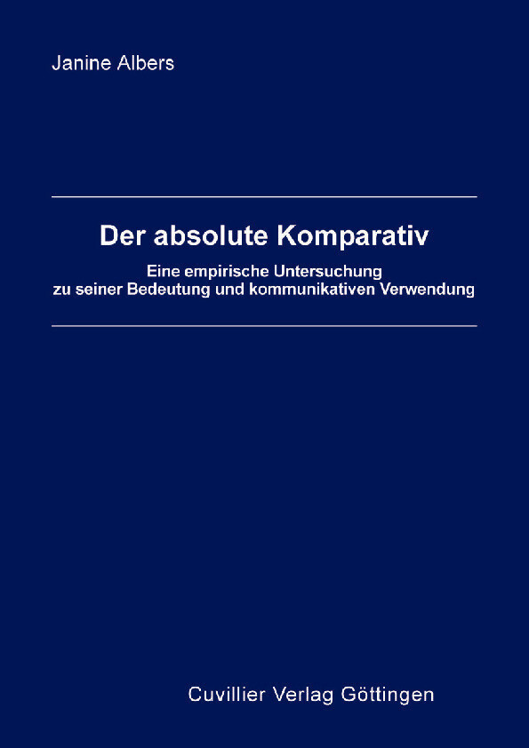 Der absolute Komparativ main product photo