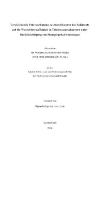 Vergleichende Untersuchungen zur Auswirkungen des Sediments auf die Wasserbeschaffenheit in Trinkwassertalsperren unter Ber&#xFC;cksichtigung von Stauspiegelschwankungen