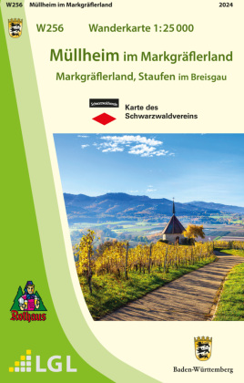 Topographische Wanderkarte Baden-Württemberg Müllheim