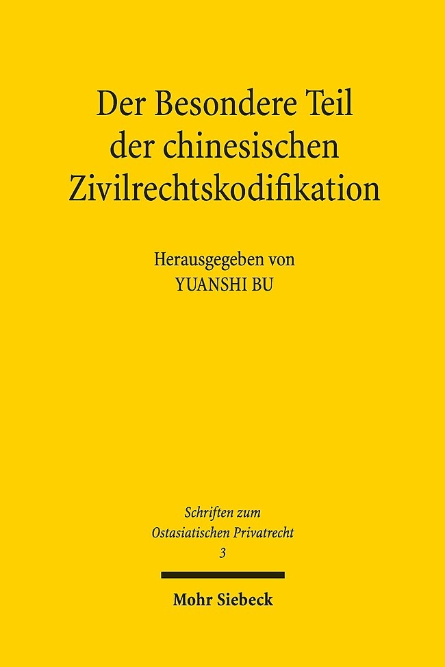 Der Besondere Teil der chinesischen Zivilrechtskodifikation main product photo