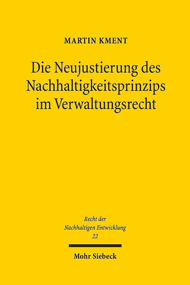 Die Neujustierung des Nachhaltigkeitsprinzips im Verwaltungsrecht main product photo