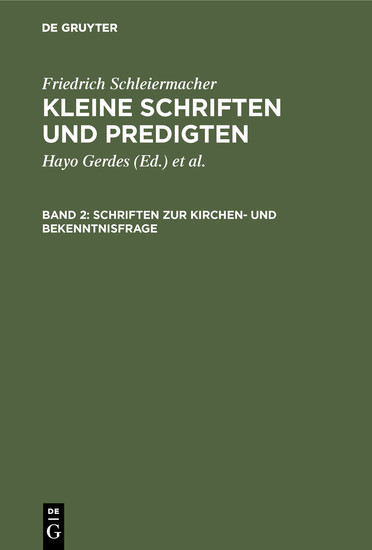 Schriften zur Kirchen- und Bekenntnisfrage main product photo
