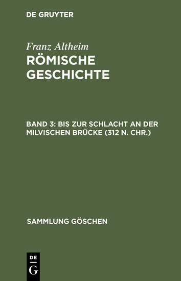 Bis zur Schlacht an der Milvischen Brücke (312 n. Chr.) main product photo