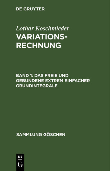 Das freie und gebundene Extrem einfacher Grundintegrale main product photo