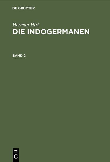 Herman Hirt: Die Indogermanen. Band 2 main product photo