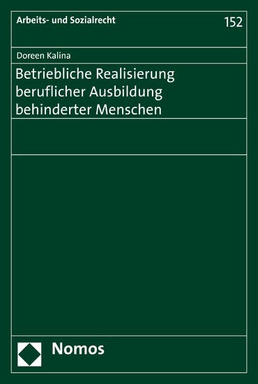 Betriebliche Realisierung beruflicher Ausbildung behinderter Menschen main product photo