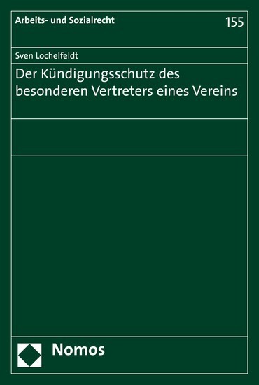 Der Kündigungsschutz des besonderen Vertreters eines Vereins main product photo