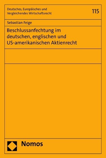 Beschlussanfechtung im deutschen, englischen und US-amerikanischen Aktienrecht main product photo