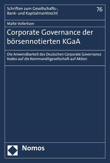 Corporate Governance der börsennotierten KGaA main product photo