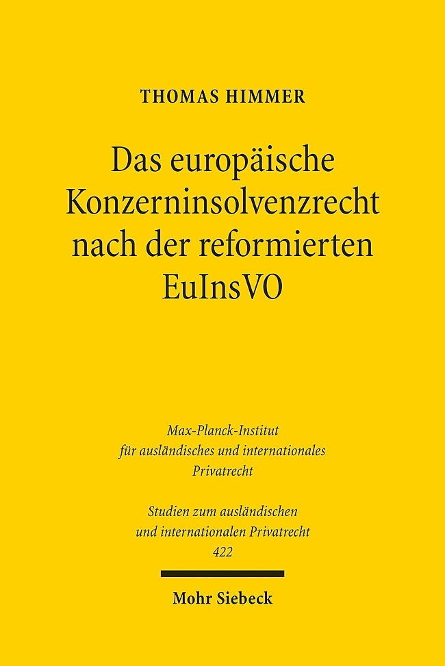Das europäische Konzerninsolvenzrecht nach der reformierten EuInsVO main product photo