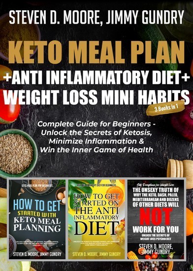 Keto Meal Plan + Anti Inflammatory Diet + Weight Loss Mini Habits: 3 Books in 1 main product photo