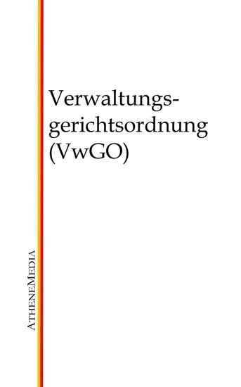 Verwaltungsgerichtsordnung (VwGO) main product photo