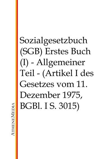 Sozialgesetzbuch (SGB) - Erstes Buch (I) main product photo