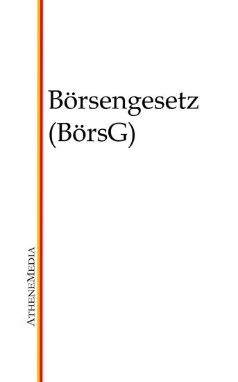Börsengesetz (BörsG) main product photo