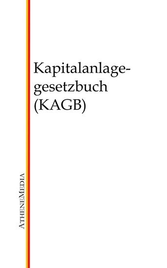 Kapitalanlagegesetzbuch (KAGB) main product photo
