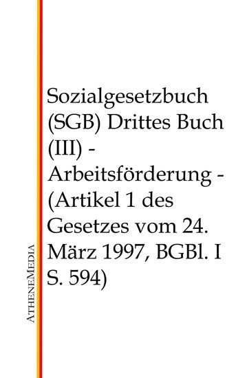 Sozialgesetzbuch (SGB) - Drittes Buch (III) main product photo