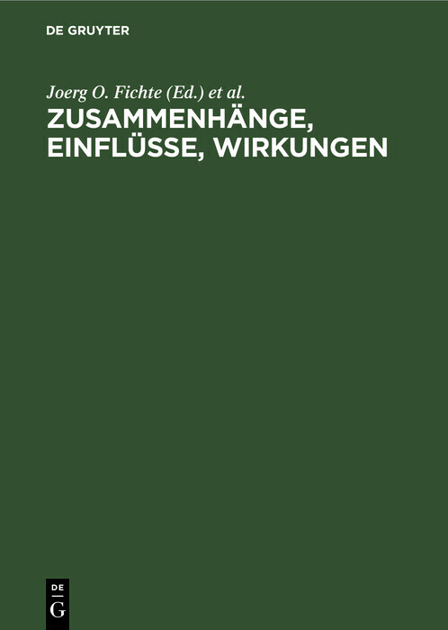 Zusammenhänge, Einflüsse, Wirkungen main product photo