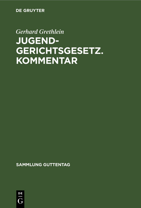 Jugendgerichtsgesetz. Kommentar main product photo
