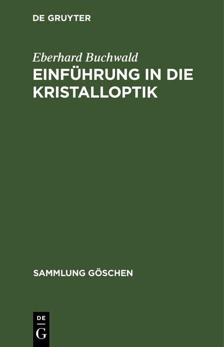 Einführung in die Kristalloptik main product photo