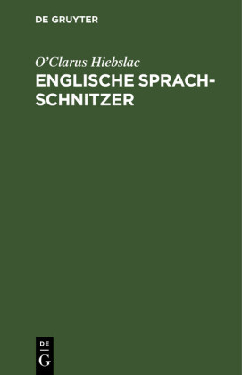 Englische Sprach-Schnitzer