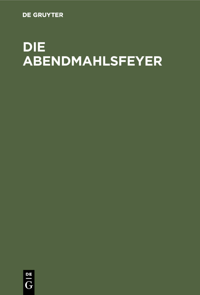 Die Abendmahlsfeyer main product photo