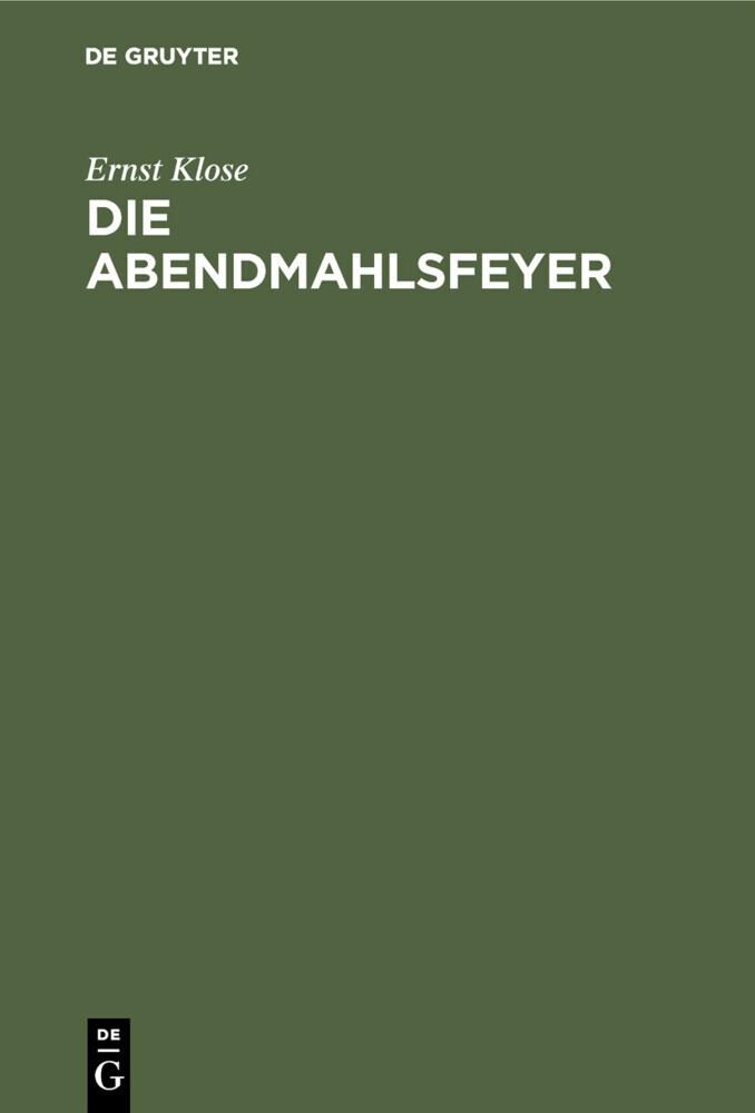 Die Abendmahlsfeyer main product photo