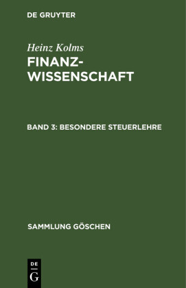 Besondere Steuerlehre