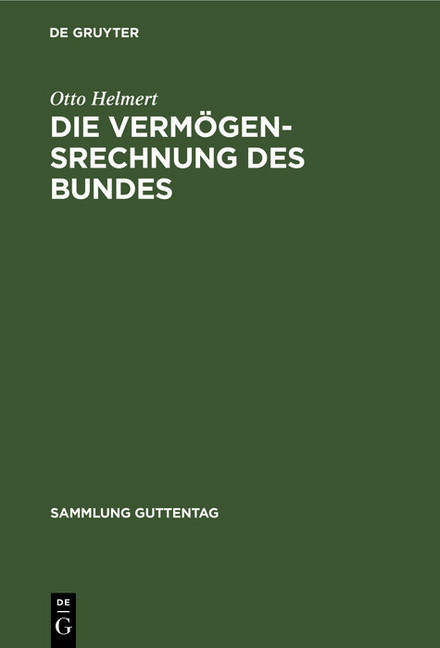 Die Vermögensrechnung des Bundes main product photo