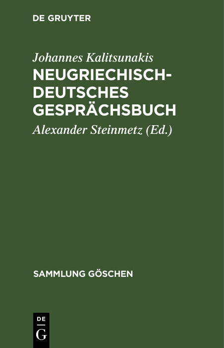 Neugriechisch-Deutsches Gesprächsbuch main product photo