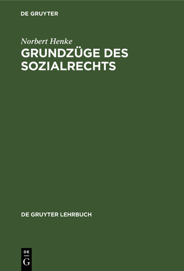 Grundzüge des Sozialrechts main product photo