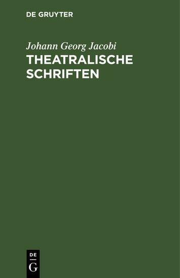 Theatralische Schriften main product photo