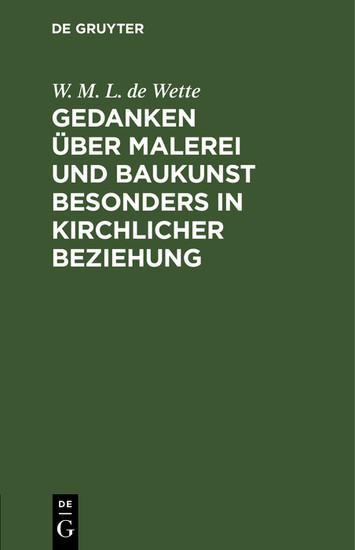 Gedanken über Malerei und Baukunst besonders in kirchlicher Beziehung main product photo