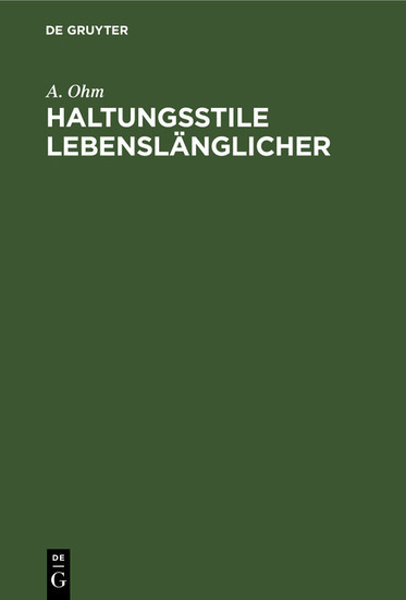 Haltungsstile Lebenslänglicher main product photo