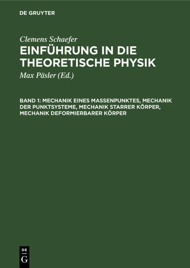 Mechanik eines Massenpunktes, Mechanik der Punktsysteme, Mechanik starrer Körper, Mechanik deformierbarer Körper main product photo