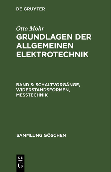 Schaltvorgänge, Widerstandsformen, Messtechnik main product photo