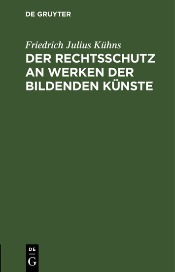 Der Rechtsschutz an Werken der bildenden Künste main product photo