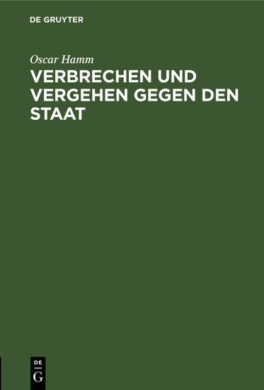 Verbrechen und Vergehen gegen den Staat main product photo