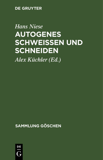 Autogenes Schweißen und Schneiden main product photo