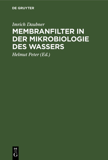 Membranfilter in der Mikrobiologie des Wassers main product photo